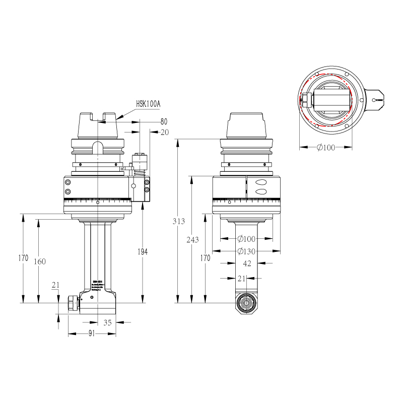 DK90-HSK100A-ER16-160